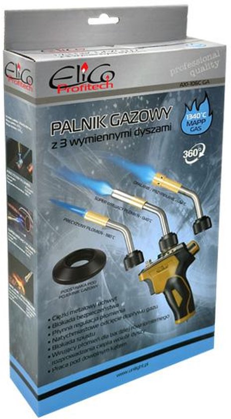 Elico AX1-106CGA Serie - Professionele Gaspalnik - Metaal Handvat - Veiligheidsfuncties