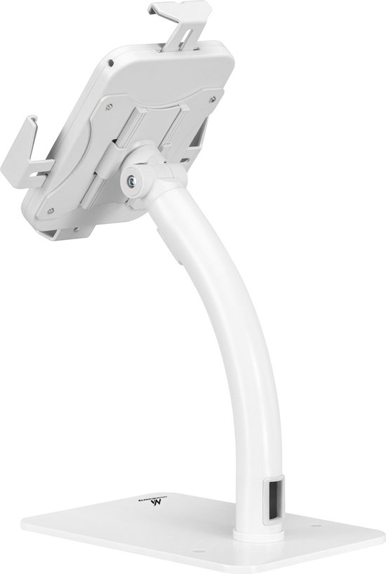 Maclean - Tablethouder voor desktop met slot - 7,9"-11"- universeel - MC-468W - Wit