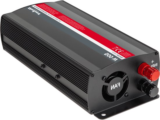 Rebel Omvormer - Spanningsomvormer - 24V DC naar 230V AC - Max. 500W - Zwart