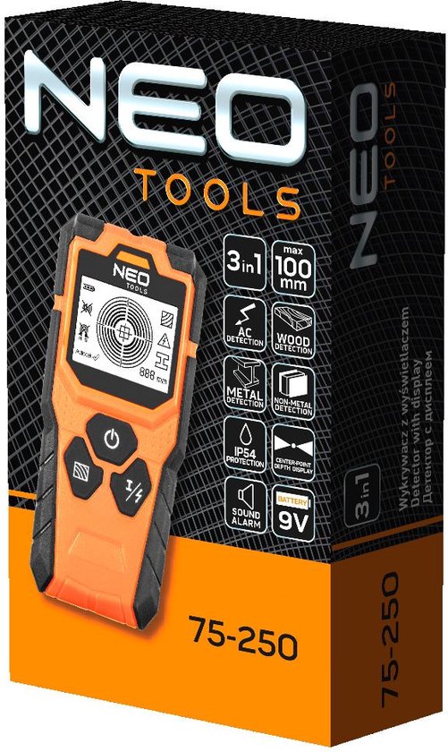 Neo tools Universele Detector 3 in 1 75-250