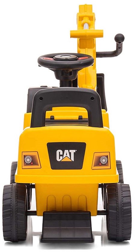 MILLY MALLY - Babywipstoel graafmachine met geluid CAT Graafmachine geel