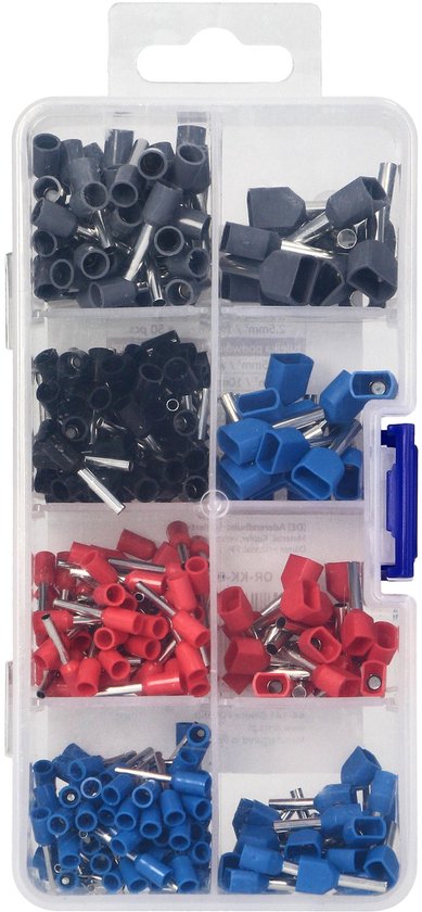 ORNO Geïsoleerde adereindhulzen - Assortimensdoos - 350 Stuks