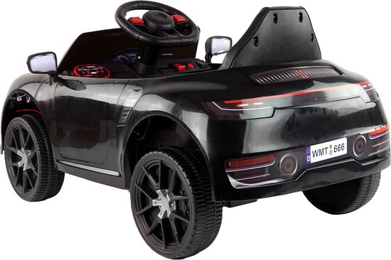 Elektrische kinderauto - met afstandsbediening - 12V - zwart