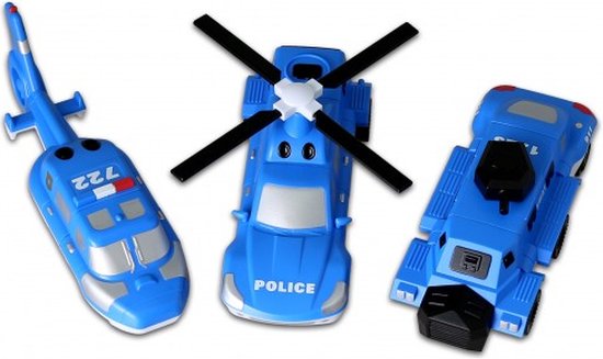 Popular Playthings Mix or Match Vehicles Police, Voertuigenset, 3 jaar, Zwart, Blauw, Wit