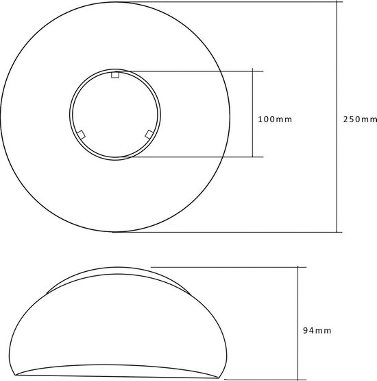 Kap/reflector Maclean Energy MCE415 voor 30W LED-spaarlampen - MCE261 CW, materiaal: PC