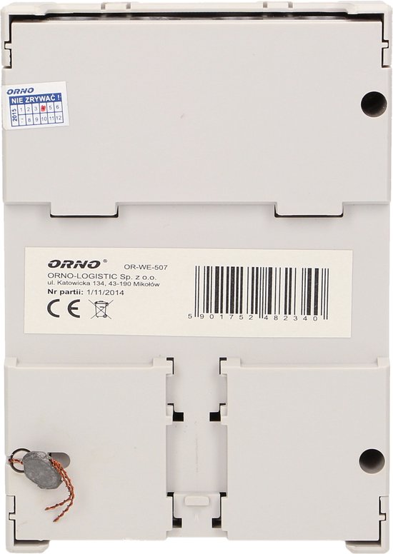 ORNO OR-WE-507, Elektronisch, Plug-in, Uitgangsvermogen, Wit, kWh, LCD