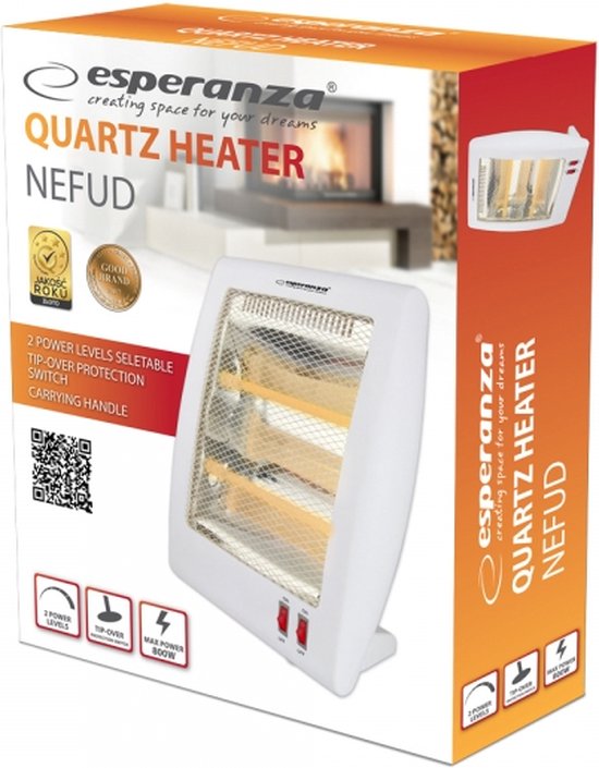 Verwarming Esperanza EHH010 Wit 800 W