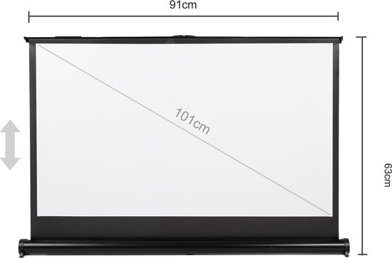 Maclean - Draagbaar projectiescherm - compact - desktop - 40", 16:9, MC-962
