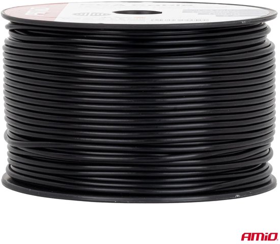 CCA-kabel zwart 1x1mm2 100m 5A 12/230V