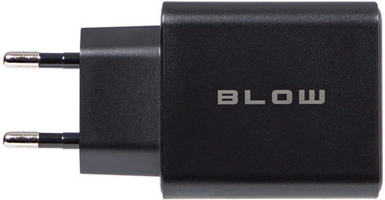 BLOW USB Lader 40W - Snellader met 2x USB-C & USB-A - PD & QC3.0 - Zwart