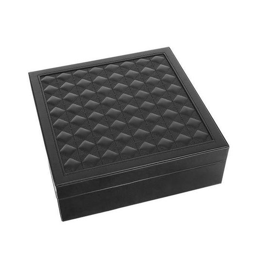 Beautylushh Sieradenkist - zwart - PU coating - 25 x 25 x 30 cm - sieradendoos - organizer - met sleutel