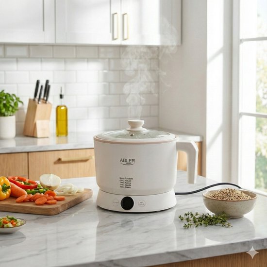 Multicooker 1L – Multifunctionele Elektrische Kookpot – 4 Standen – Adler AD6422
