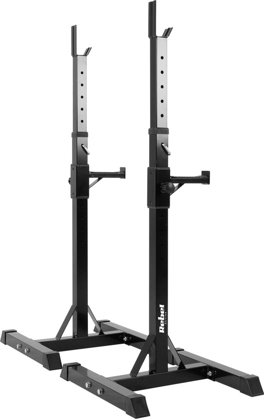 Rebel Active Verstelbare Halterstandaard - Stabiliteit Veiligheid Krachttraining - 105-160 cm - 1 Set van 2 Stuks