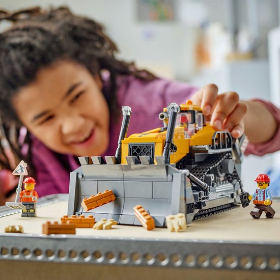 LEGO® City Gele Bulldozer, Bouwplaatsvoertuig - 60466