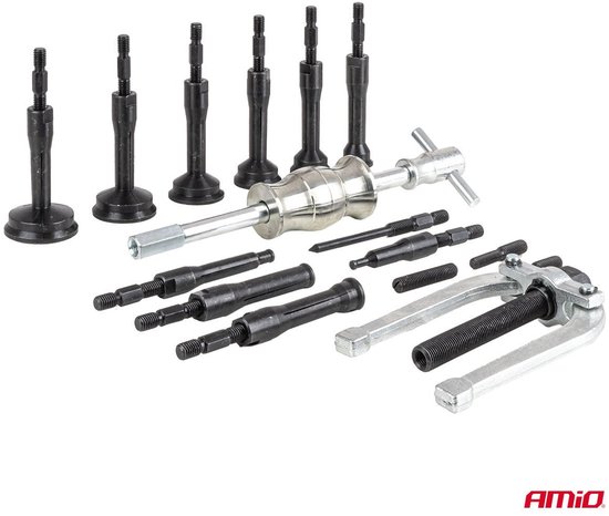 AMiO Slide Hammer Bearing Puller 8-58 mm 16 pcs - Professionele Lager Trekker Set voor Demontage