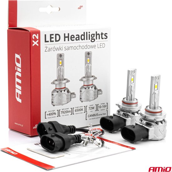 AMiO LED Mistlichten X2-serie HB4 9006 Wit