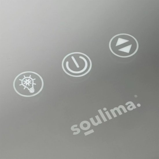 Soulima LED cosmeticaspiegel 58x46 cm met 15 lampen en instelbare lichtkleuren