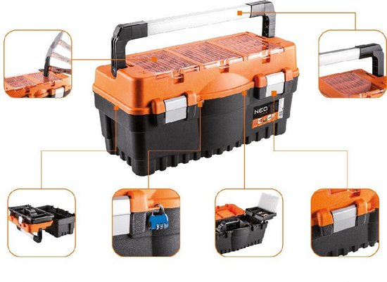Neo Tools Gereedschapkoffer Nylon, 18, 460x242x256