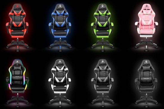 Krüger&Matz GX-150 game stoel - gaming chair - gamingstoel - zwart / wit