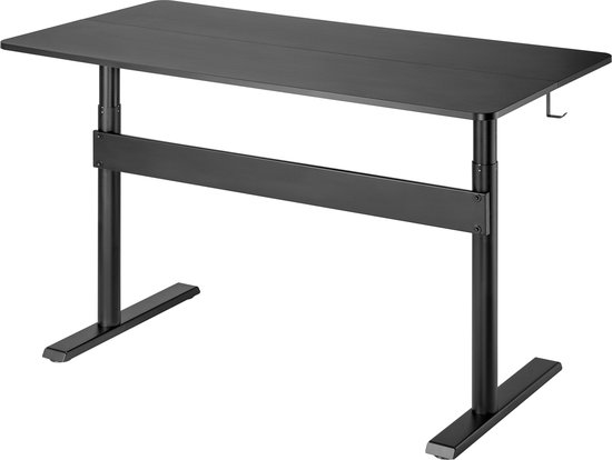 Ergo Office - Bureau - In hoogte verstelbaar ergonomisch bureau 140x68cm - staand en zittend werken, max hoogte 115cm, ER-453