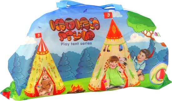 Kinderspeeltent tipi - crème - 105 cm x 160 cm