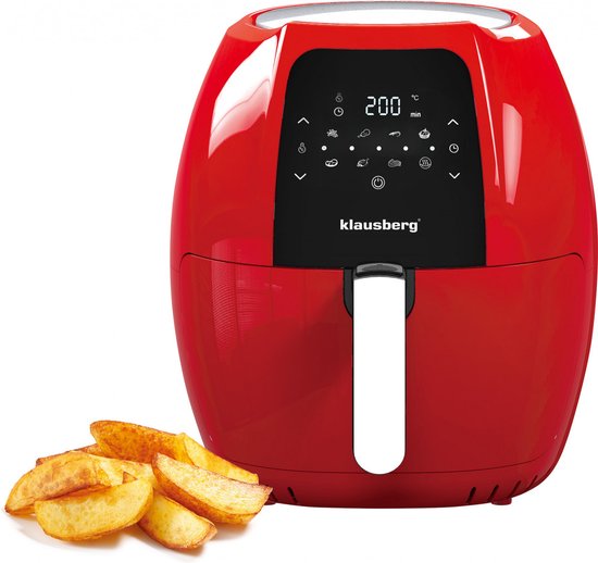 Klausberg KB-7571 - Heteluchtfriteuse - 1800W - 7,7L - Rood
