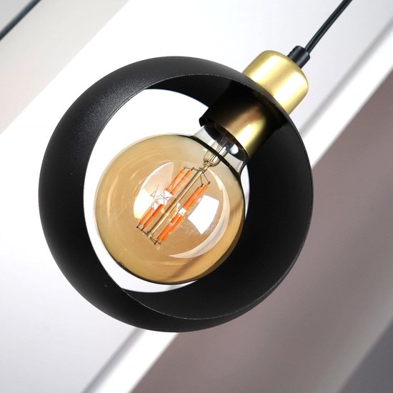 Adviti Jala Hanglamp - Zwart E27 - 6 Lichtbronnen