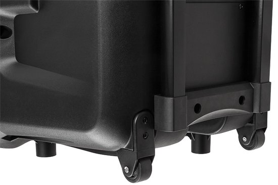 Krüger & Matz KM1715 professionele mobiele luidspreker party speaker box (met 2 UHF draadloze microf