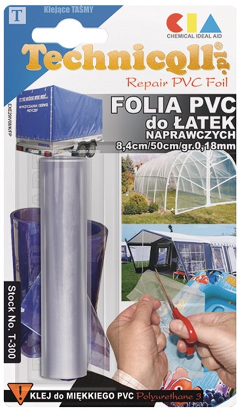 Technicqll - PVC reparatiefolie T-300 - Snel en sterk - Onzichtbare reparaties