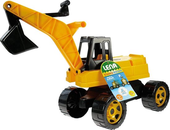 Lena Graafmachine Giga Trucks Junior 70 Cm Zwart/geel