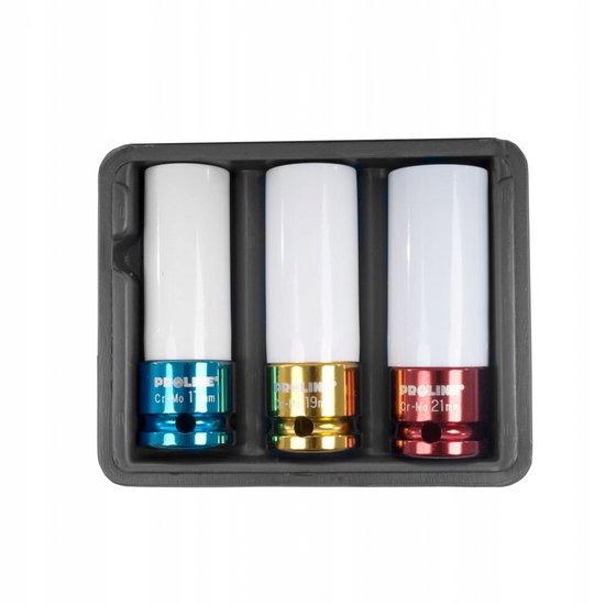 2x Slagdopen Set Aluminium velg 1/2" CrMo Proline