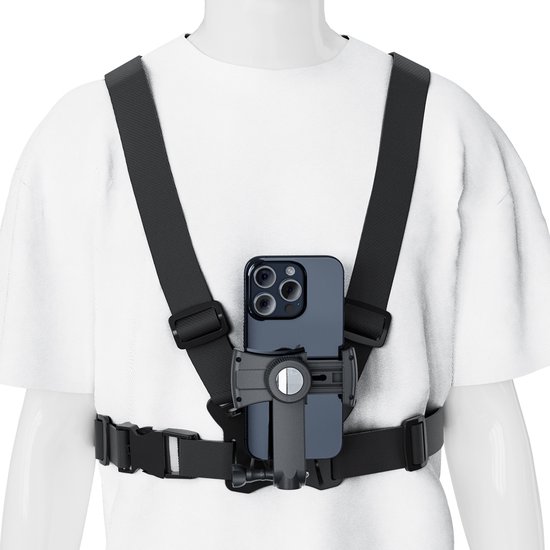 Maclean Sport Borstband voor Mobiele Telefoon/ GoPro en andere camera's / Houder - universeel - draaibare bevestiging, MC-294