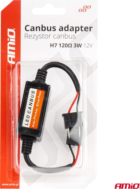 AMiO H7 Canbus Relaisweerstand Auto Dimlicht / Grootlicht Weerstand Canbus Decoder 12v-24v (1 stuk)