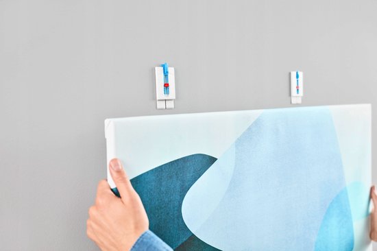 tesa® Verstelbare Zelfklevende Spijker - Voor Schilderijen op Canvas - Behang & Stucwerk - 2 stuks - Draagkracht tot 4 kg - ZONDER Boren