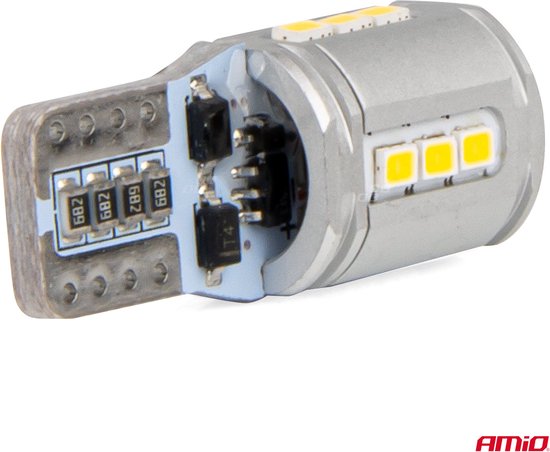 AMiO LED-lampen CANBUS T10e W5W 15x2016 SMD Wit 12V/24V