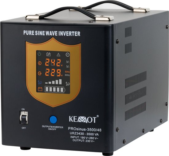 KEMOT PROsinus Serie - Noodstroomvoorziening - 3500VA - 2400W - 48V naar 230V