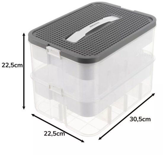 Kruzzel Stapelbox - Block box 2‑lagen – blokken eenvoudig opruimen - 15 liter