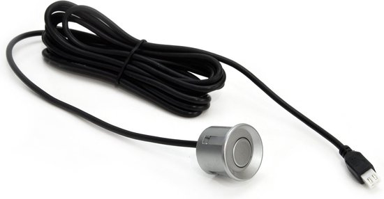 AMiO Parkeerhulpsysteem TFT02 4,3 inch LCD Beeldscherm - HD305LED Camera en 4 Zilveren Sensoren voor Auto