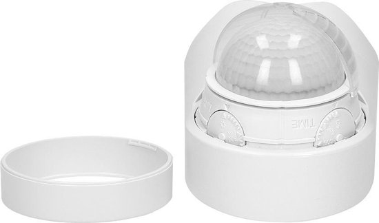 Bewegingsmelder/Schemerschakelaar - Dual Sensor - Bewegingsdetector 240 ° Detectie - Wand en hoekbevestiging - 10 Meter bereik - IP65 - Wit