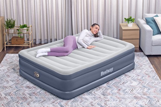 Bestway 6713I Tritech Luchtbed - 2-Persoons - 203 x 152 x 51 cm - Ingebouwde Elektrische Pomp & Kussen