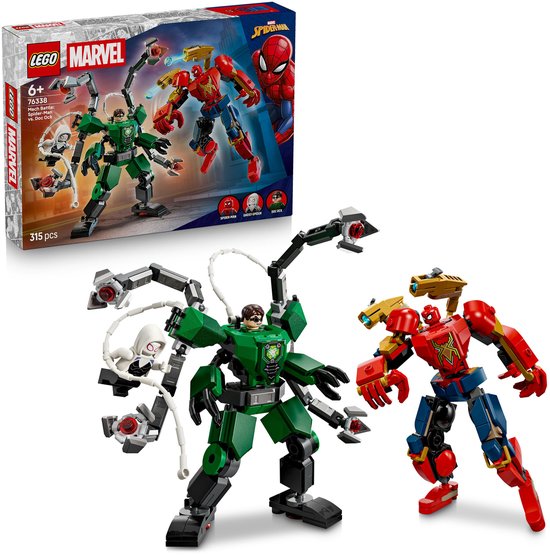 LEGO Marvel Mechaduel: Spider-Man vs. Doc Ock Superhelden - Bouwpakket voor Kinderen - 76338