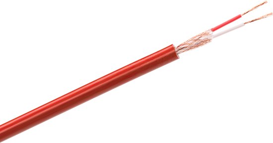 Azusa - Microfoonkabel - Stereo 6mm - Rood - 100m