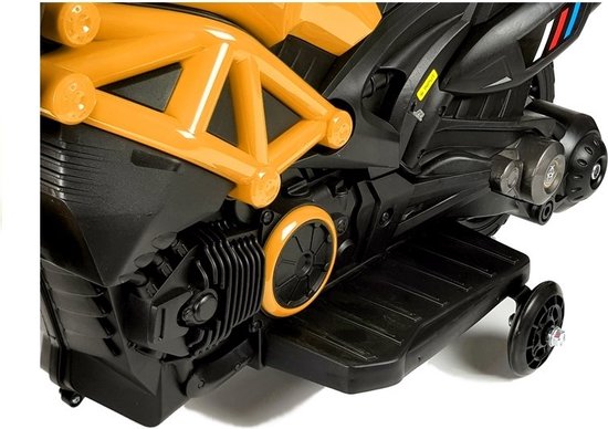 Elektrische naked bike - kindermotor - motor voor kinderen - tot 25kg max 1-3 km/h geel - kids accu motor
