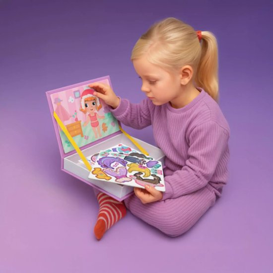 Kruzzel magnetische puzzel mode – creatieve aankleedset in boekvorm met 51 kledingstukken en accessoires