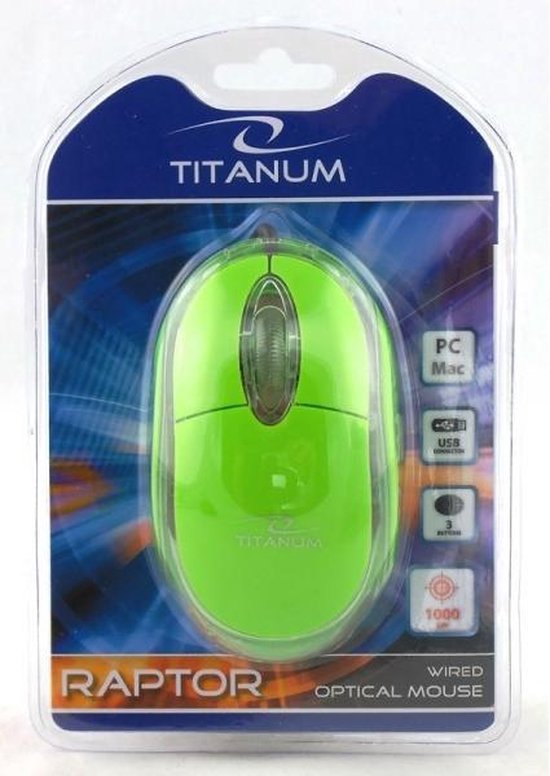 Esperanza Titanum muis USB Type-A Optisch 1000 DPI Rechtshandig