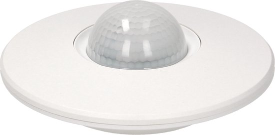 Bewegingssensor binnen voor lamp - Bewegingsmelder plafond tot 20 m - Motion sensor 360° - Doorgangsmelder 2000 Lux - Wit