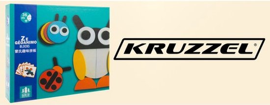 Kruzzel Houten Puzzel - Stimuleer Creativiteit met Dieren en Vormen