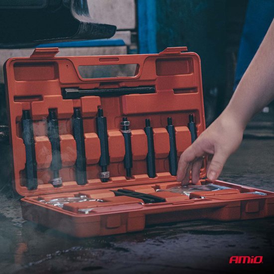 AMiO Lager Trekker Set met Separator 14 Delig - Bearing Separator en Puller Gereedschap 25-75 mm