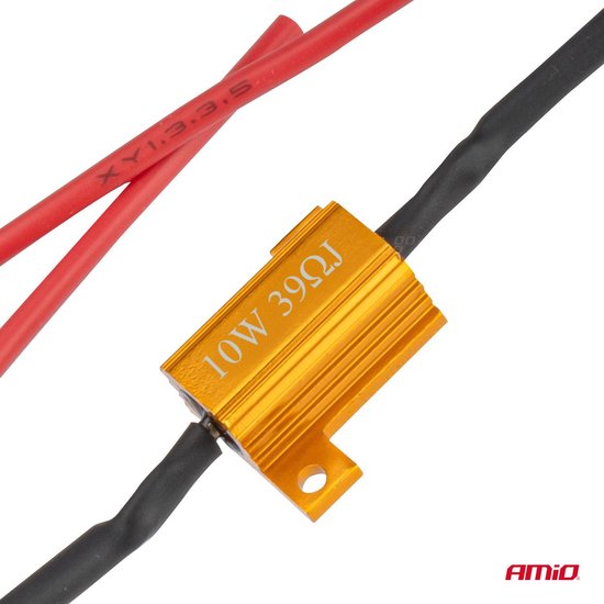 AMIO LED Canbus Weerstand 39 Ohm 10W - Voorkomt CANBUS Foutmeldingen Storing Oplossen