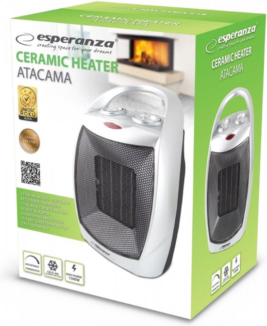 Esperanza Cermic Fan Heater 750/1500W ATACAMA